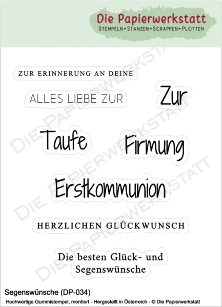Segenswünsche, Stempelset